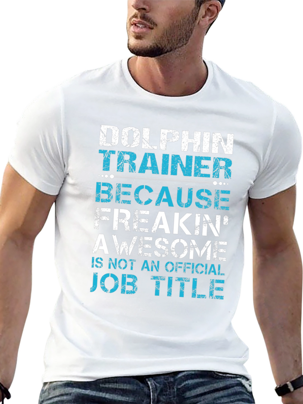 Dolphin Trainer Graphic Tee - Awesome Job Title Alternative