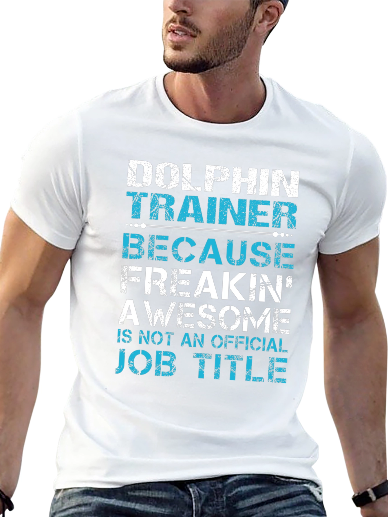 Dolphin Trainer Graphic Tee - Awesome Job Title Alternative