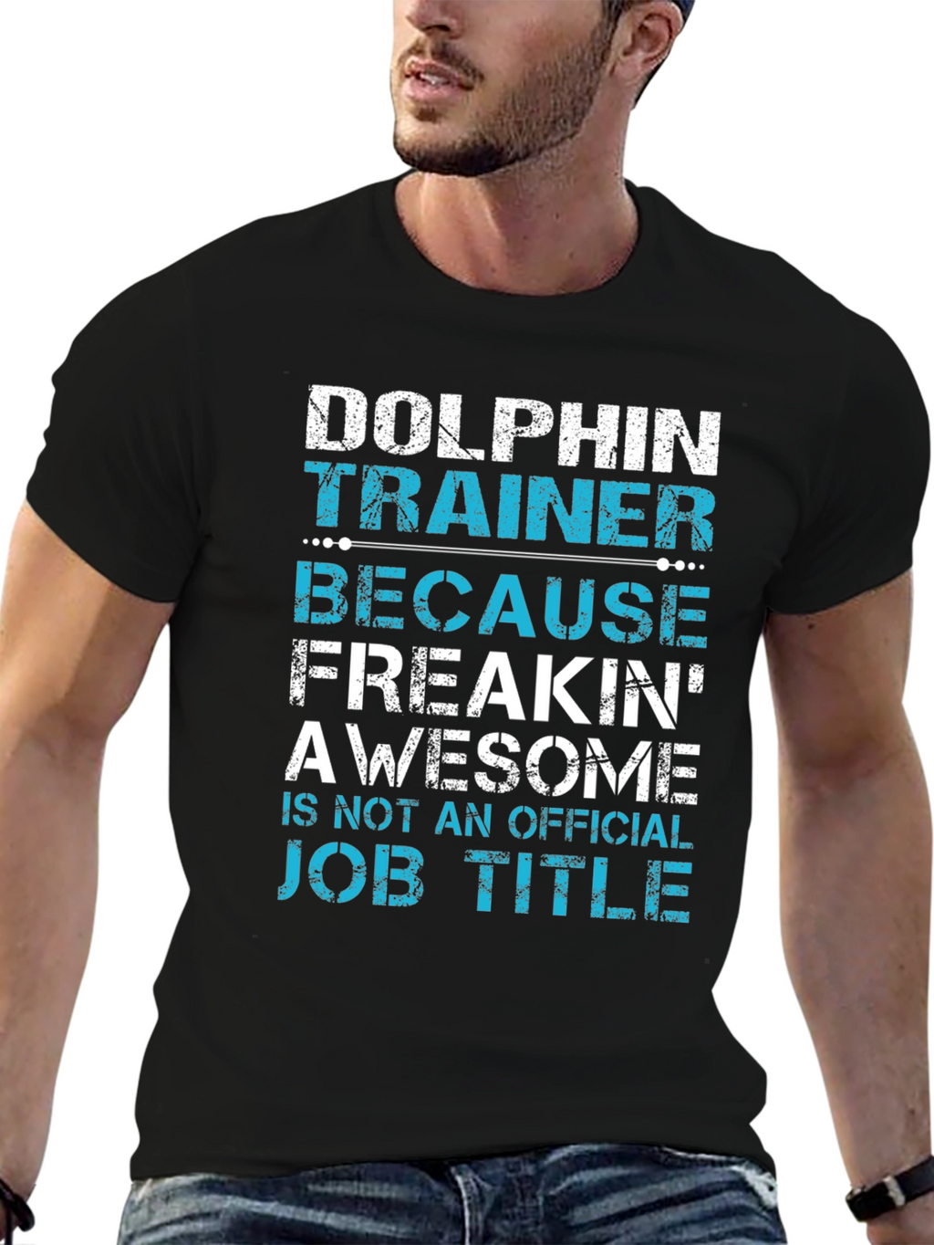 Dolphin Trainer Graphic Tee - Awesome Job Title Alternative