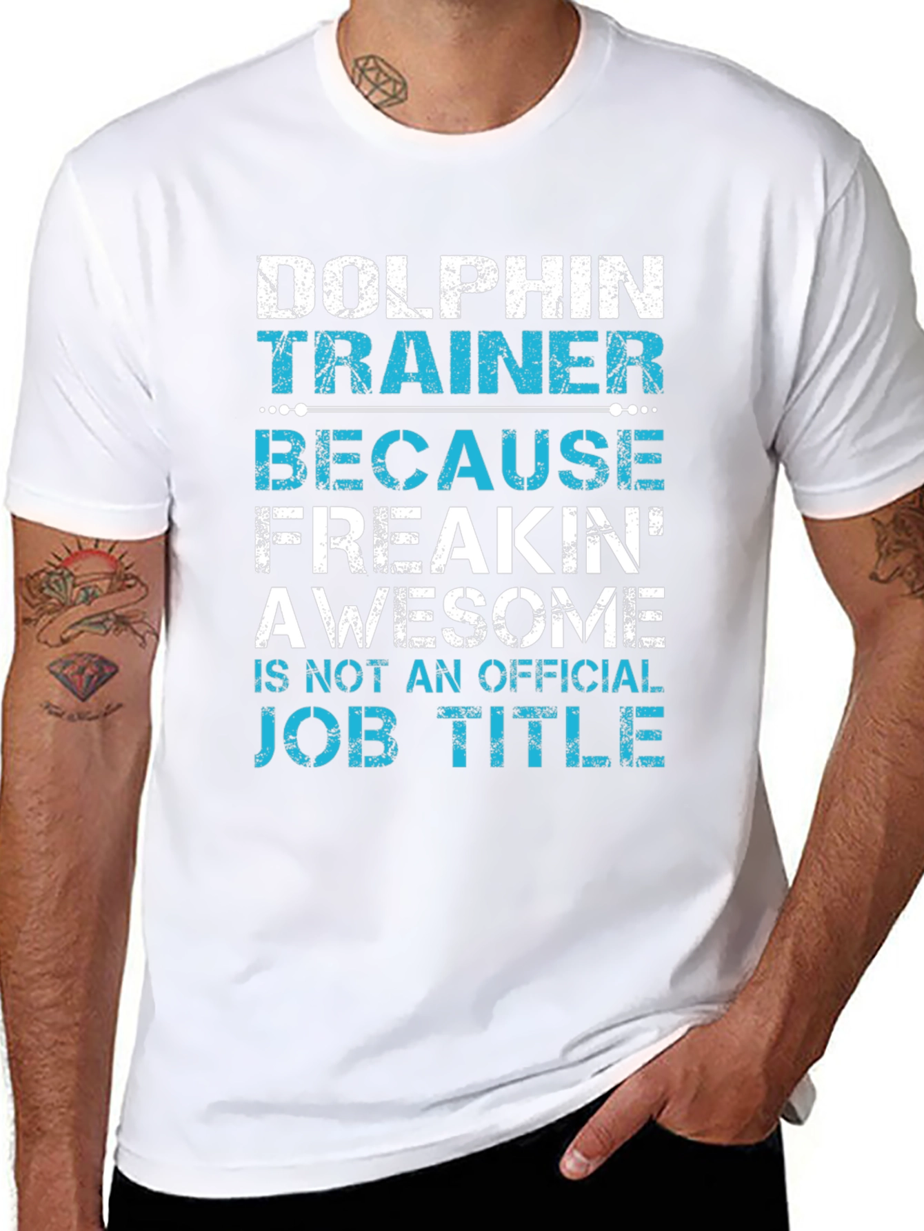 Dolphin Trainer Graphic Tee - Awesome Job Title Alternative