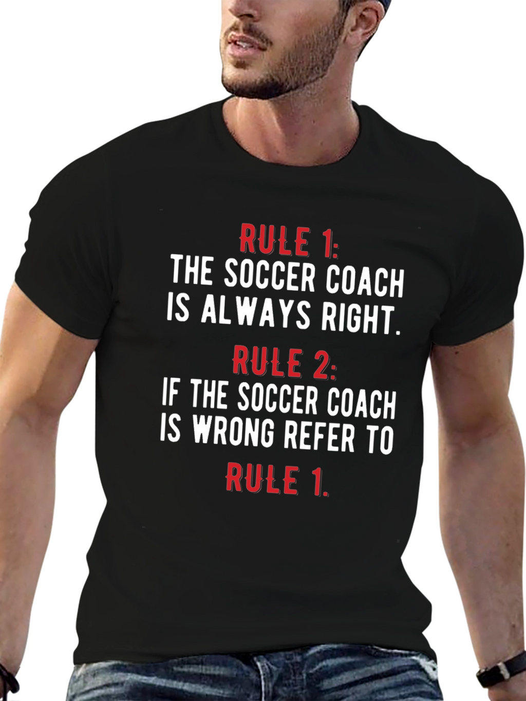 Soccer Coach Rules T-Shirt - Always Right