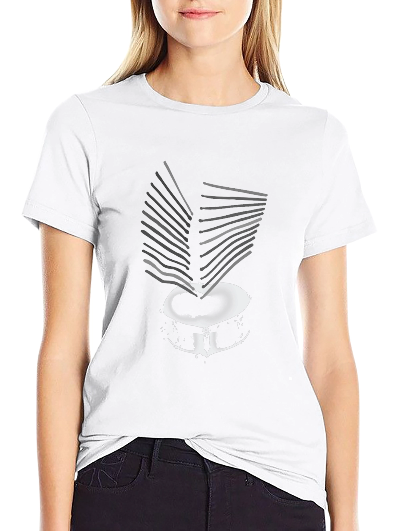 Drum Kit Graphic Tee - Black Cotton Casual T-Shirt