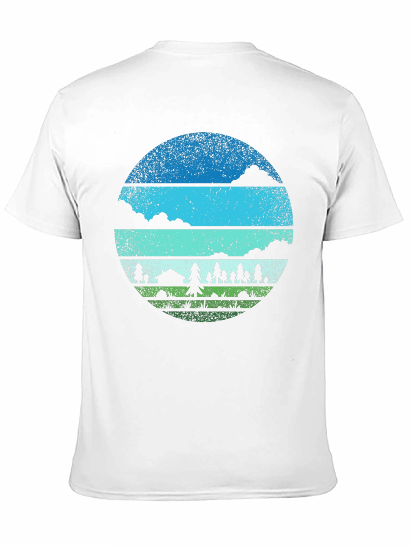 Outdoor Adventure Graphic Tee - Camping Scene