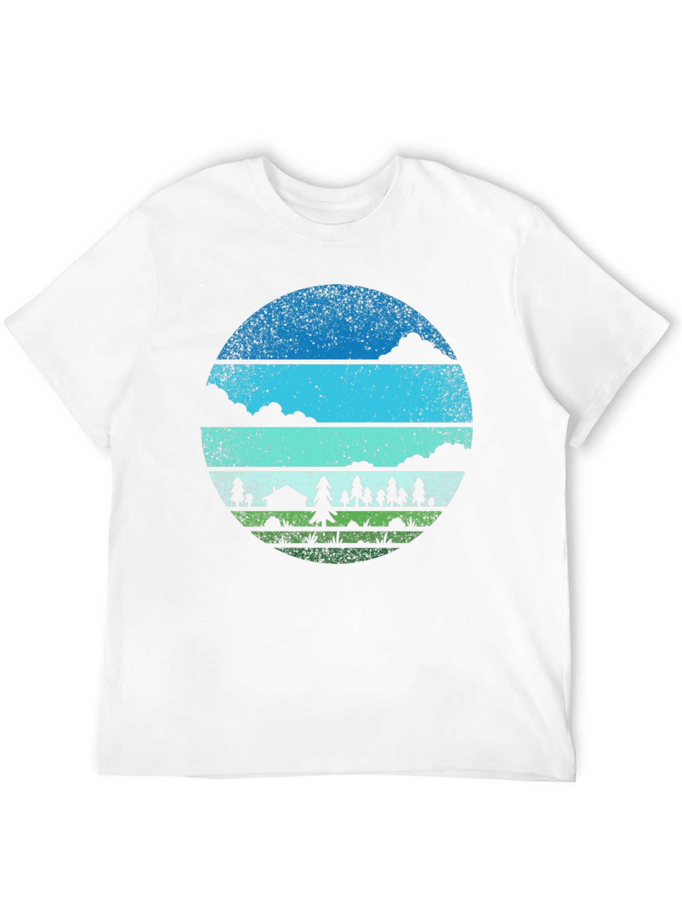 Outdoor Adventure Graphic Tee - Camping Scene