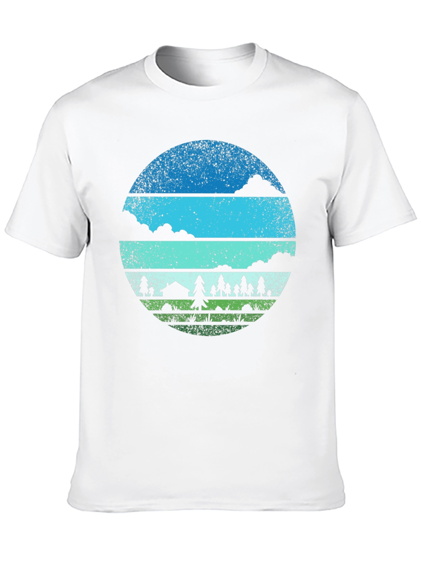 Outdoor Adventure Graphic Tee - Camping Scene