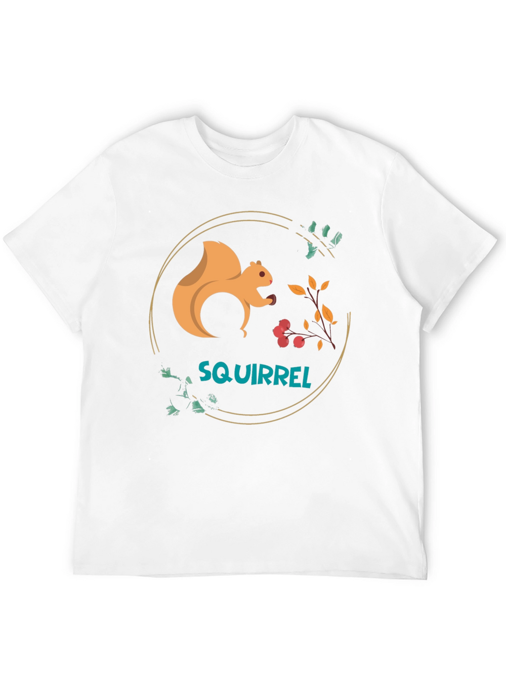 Squirrel Graphic Tee - Black Cotton Blend T-Shirt