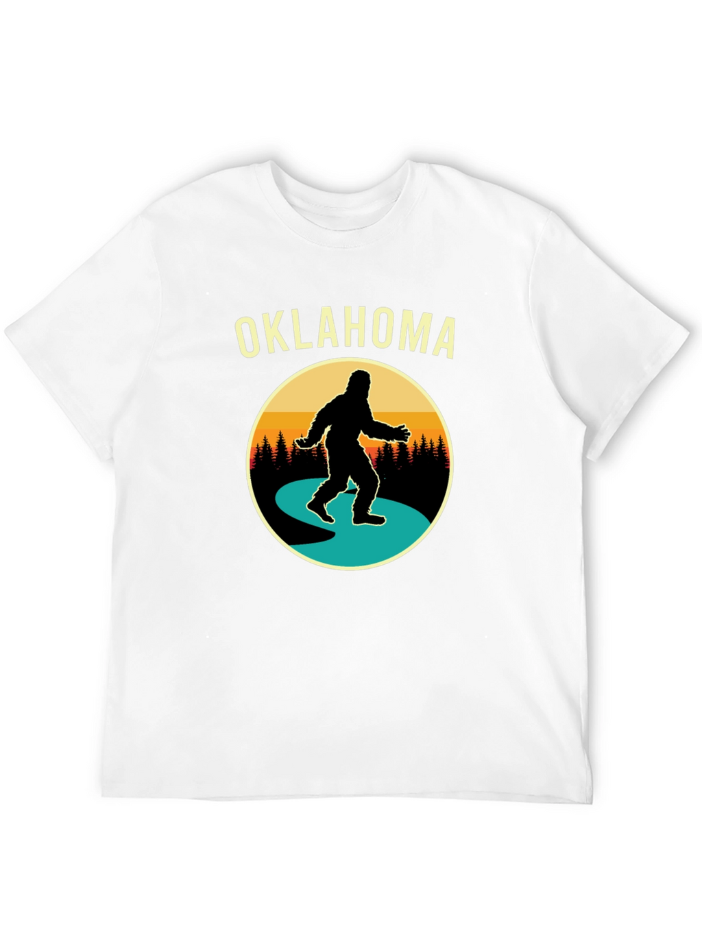 Oklahoma Bigfoot T-Shirt - Retro Sasquatch Tee