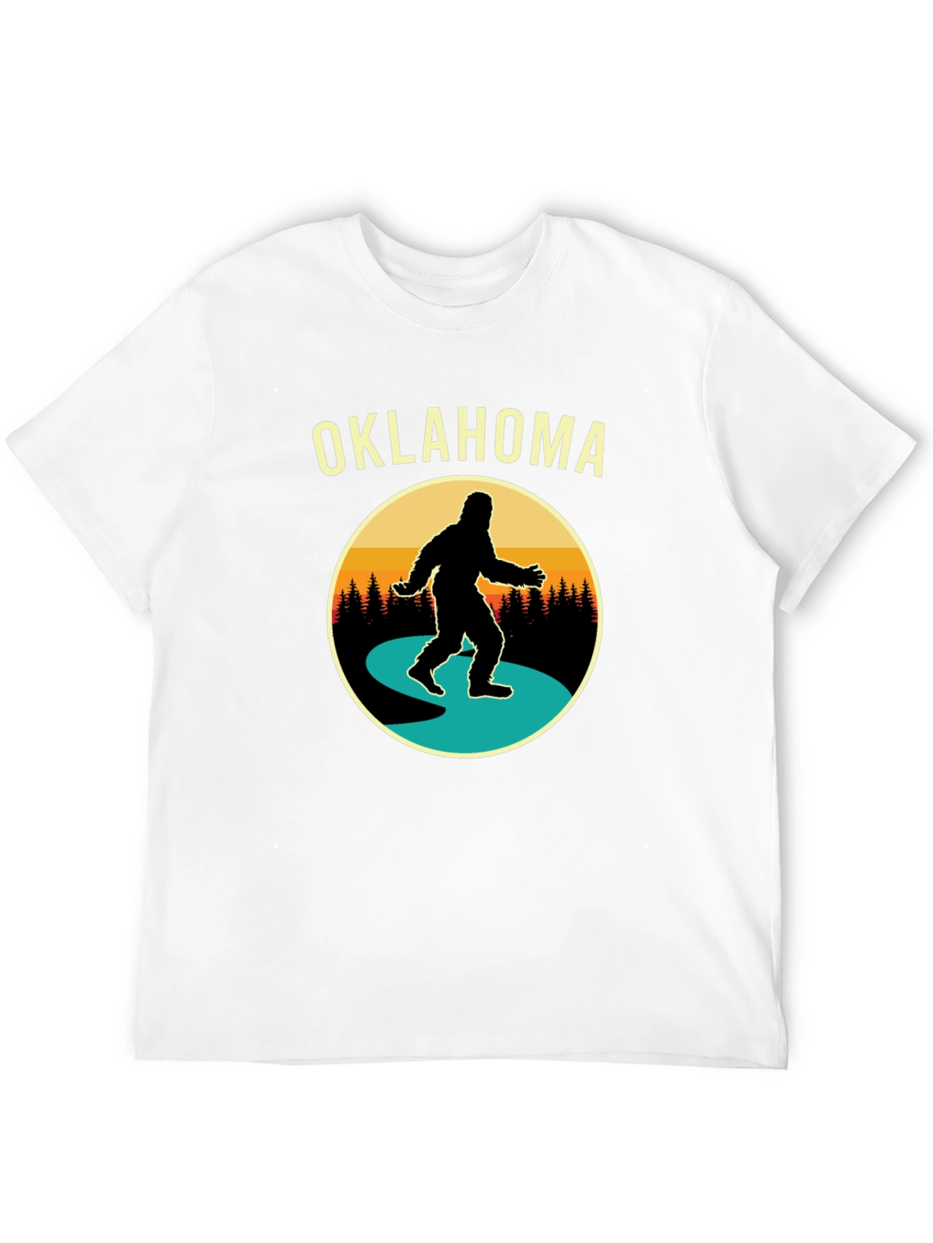 Oklahoma Bigfoot T-Shirt - Retro Sasquatch Tee