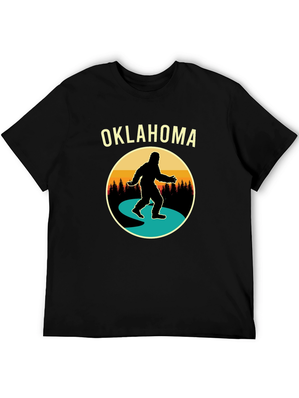 Oklahoma Bigfoot T-Shirt - Retro Sasquatch Tee