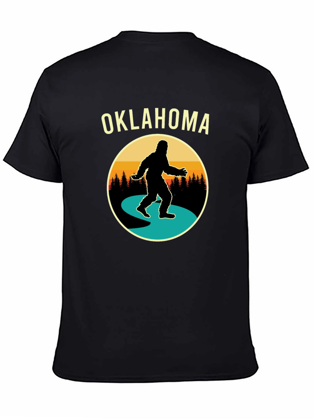 Oklahoma Bigfoot T-Shirt - Retro Sasquatch Tee