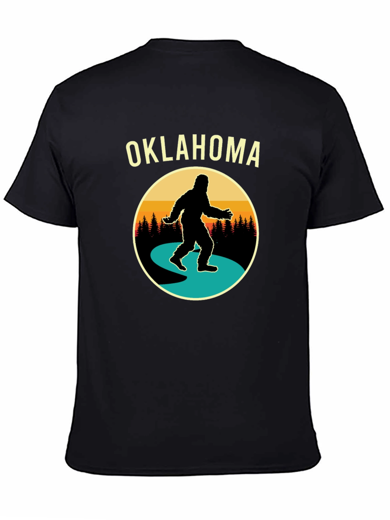 Oklahoma Bigfoot T-Shirt - Retro Sasquatch Tee