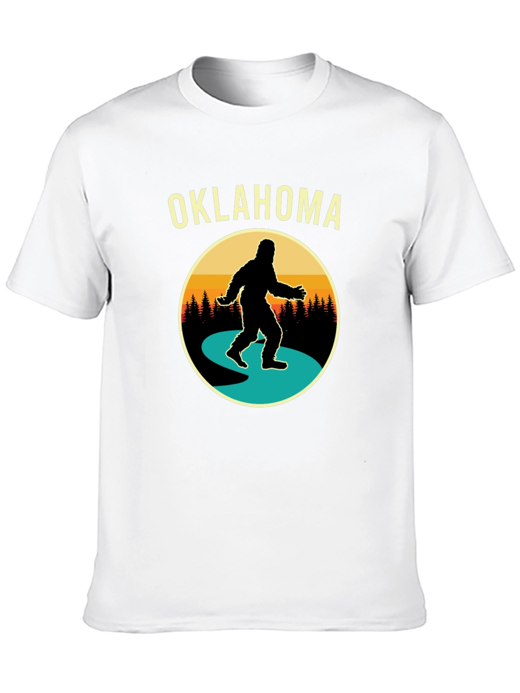 Oklahoma Bigfoot T-Shirt - Retro Sasquatch Tee