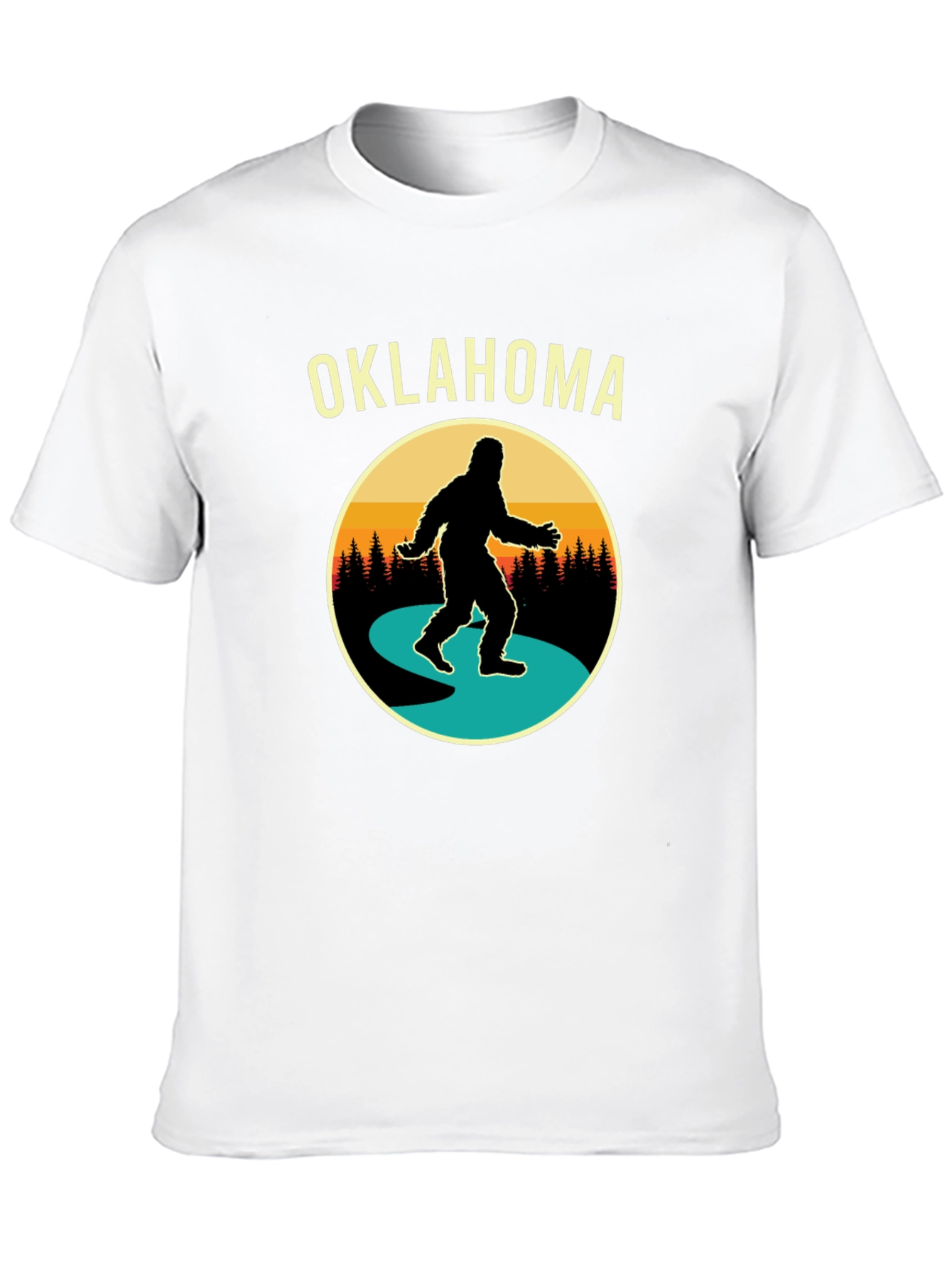 Oklahoma Bigfoot T-Shirt - Retro Sasquatch Tee