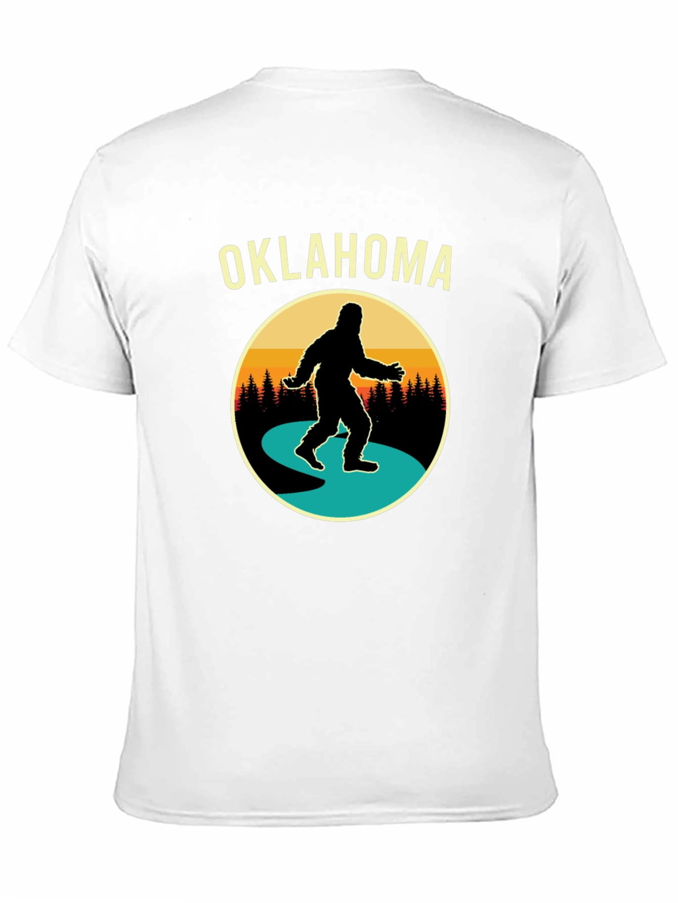 Oklahoma Bigfoot T-Shirt - Retro Sasquatch Tee