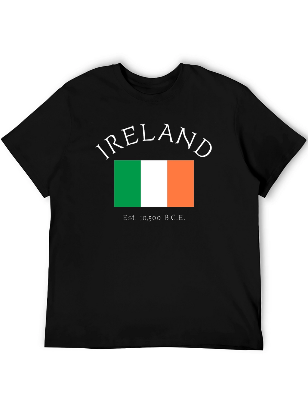 Ireland Flag T-Shirt - Black