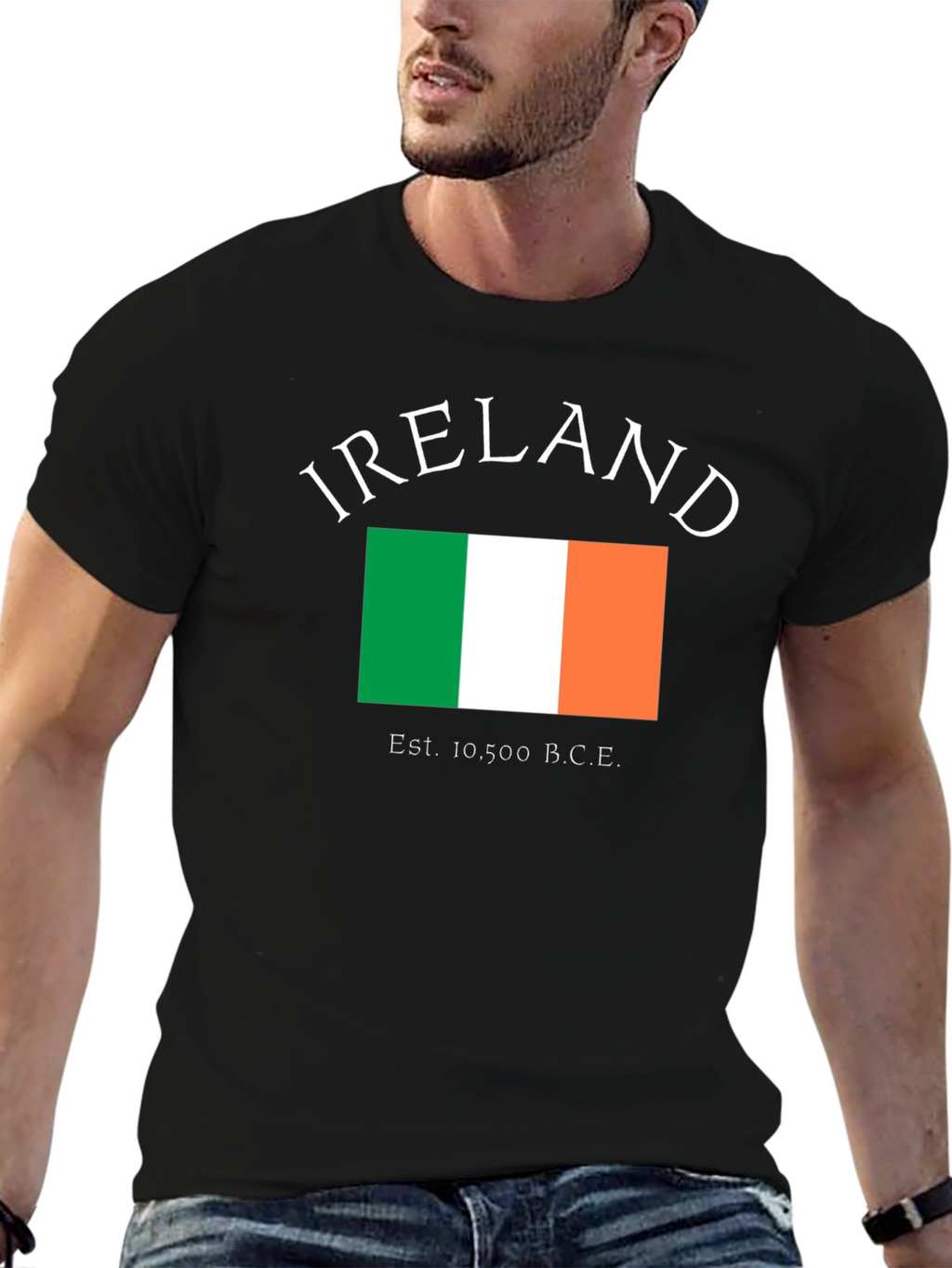 Ireland Flag T-Shirt - Black