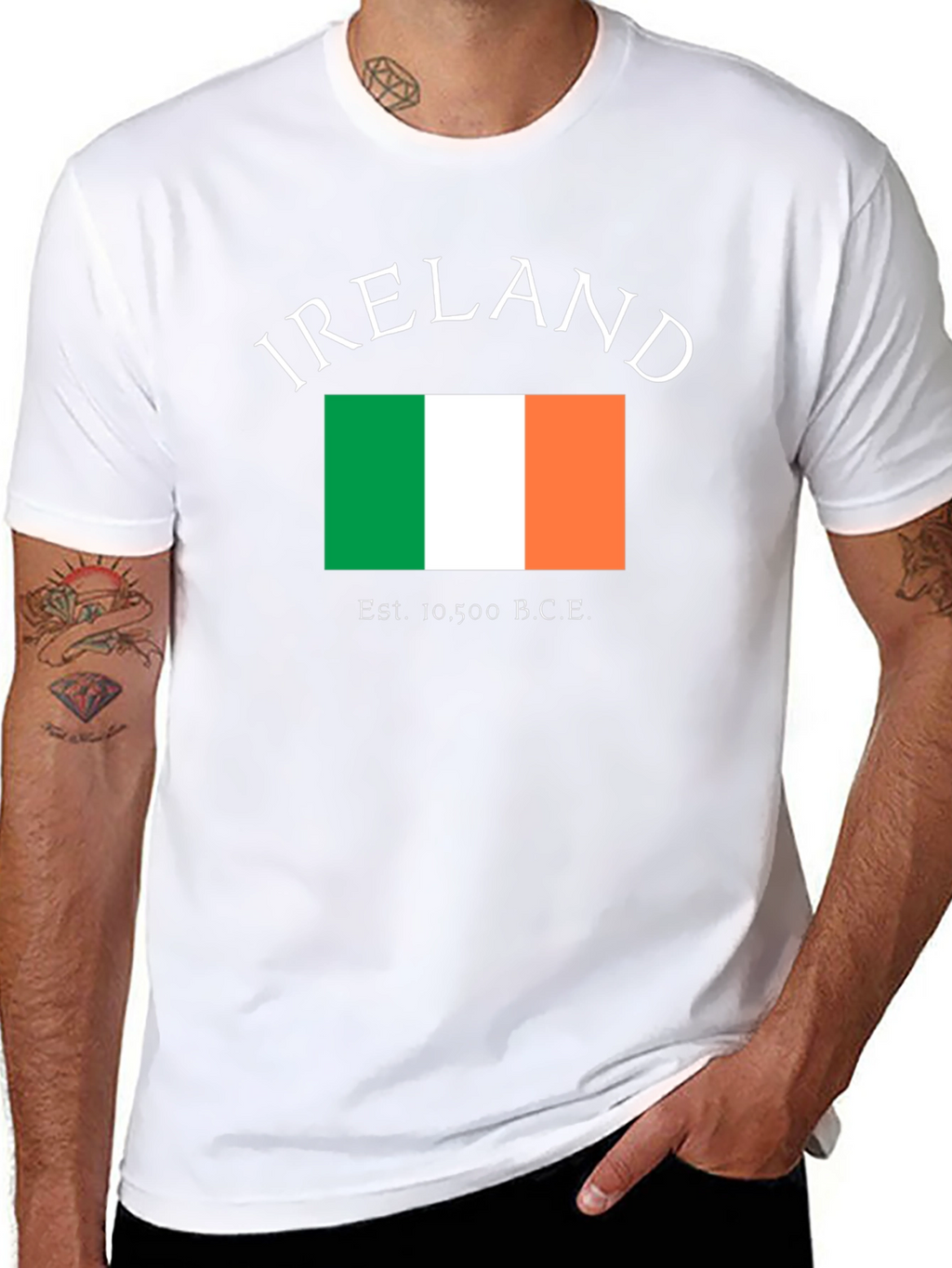 Ireland Flag T-Shirt - Black