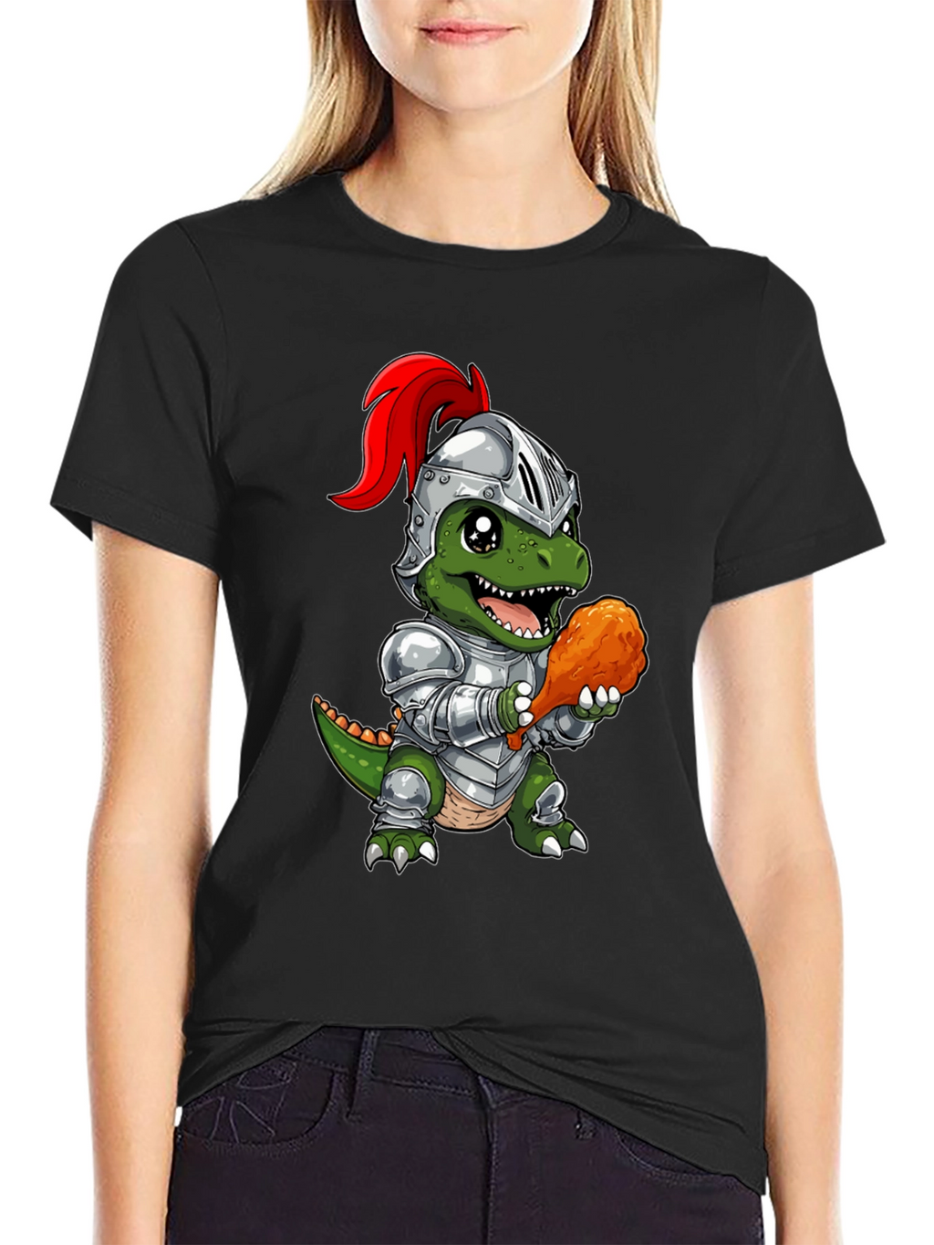 Dino Knight T-Shirt - Chicken Leg Champion
