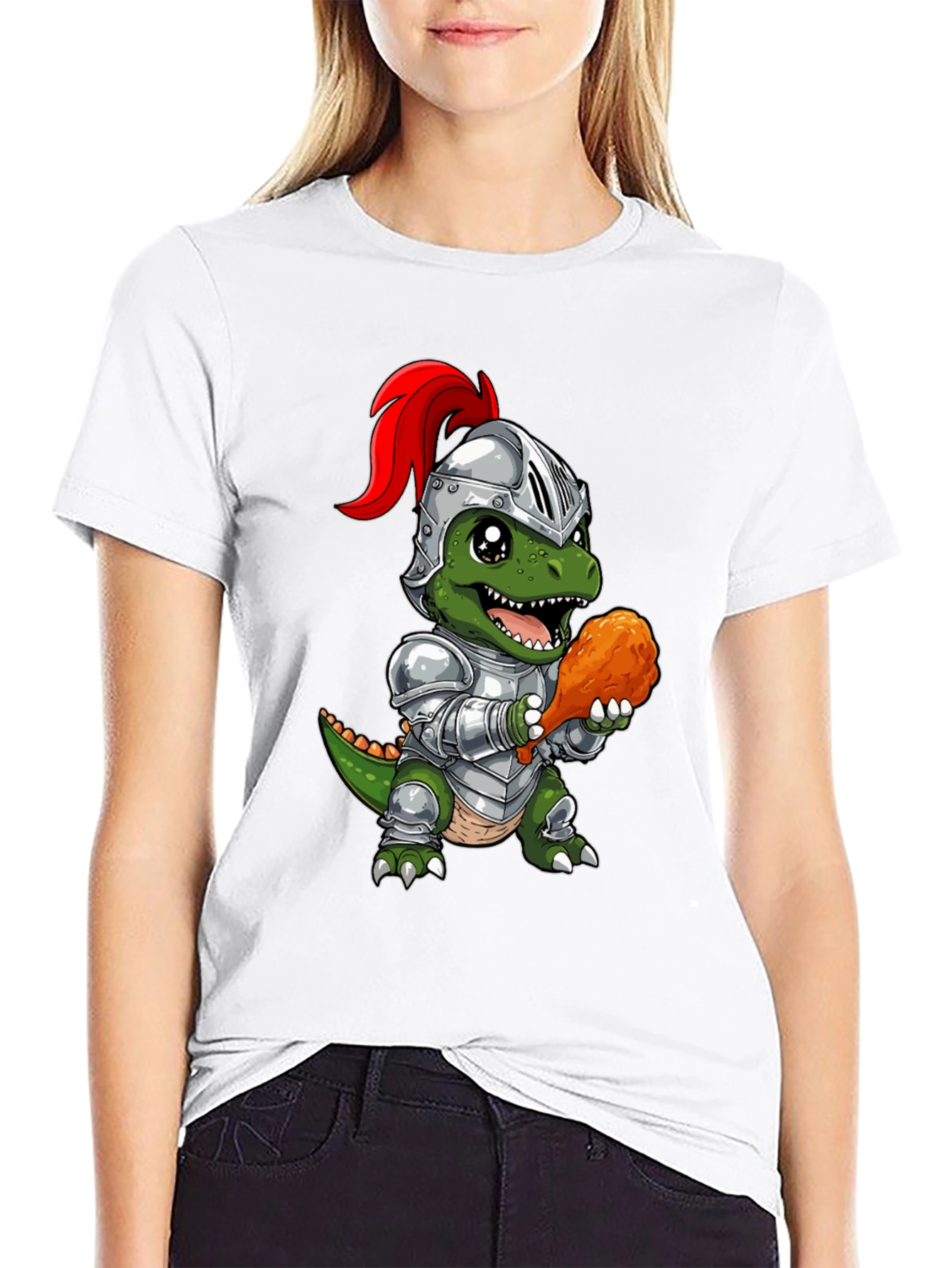 Dino Knight T-Shirt - Chicken Leg Champion