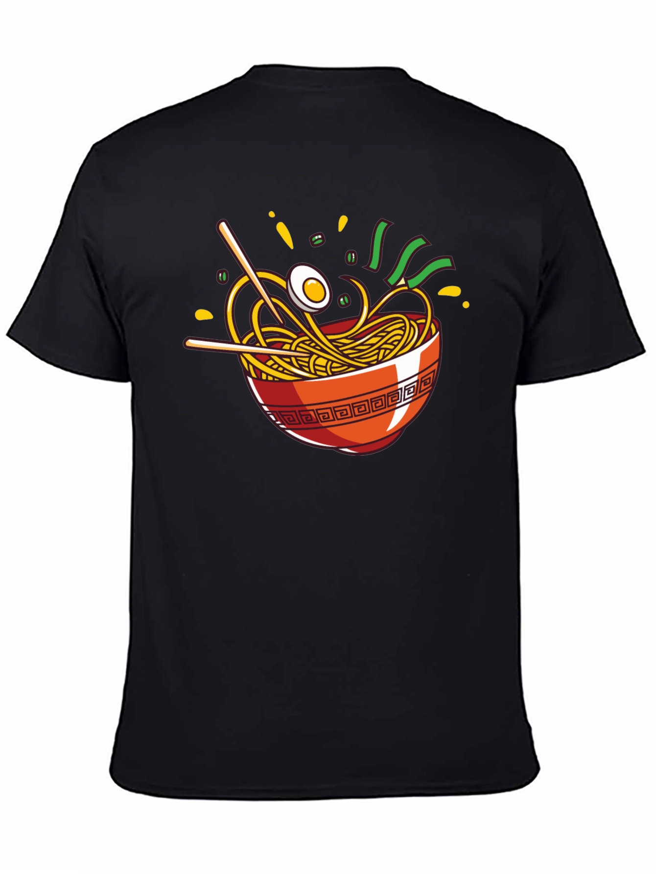 Ramen Bowl Graphic T-Shirt - Casual Crew Neck Tee