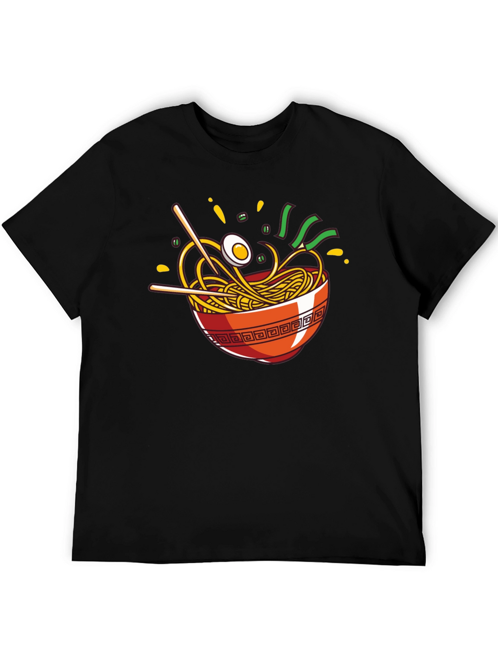 Ramen Bowl Graphic T-Shirt - Casual Crew Neck Tee