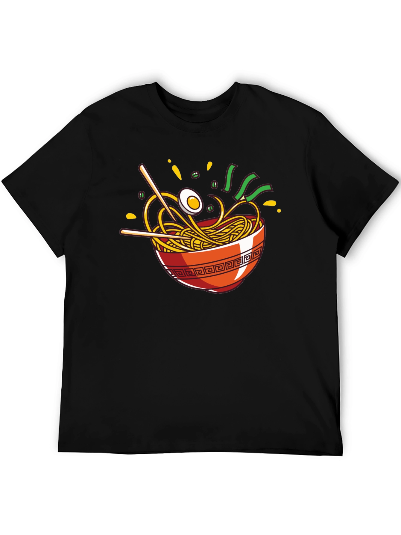 Ramen Bowl Graphic T-Shirt - Casual Crew Neck Tee