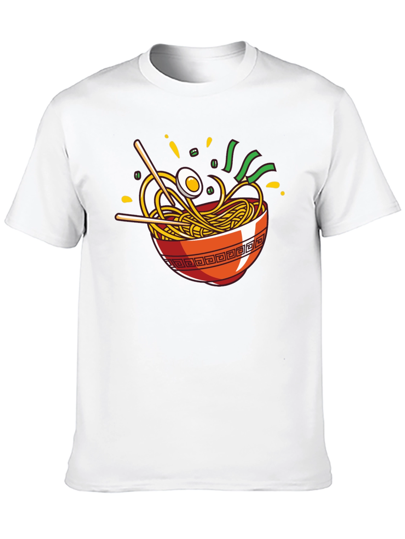 Ramen Bowl Graphic T-Shirt - Casual Crew Neck Tee