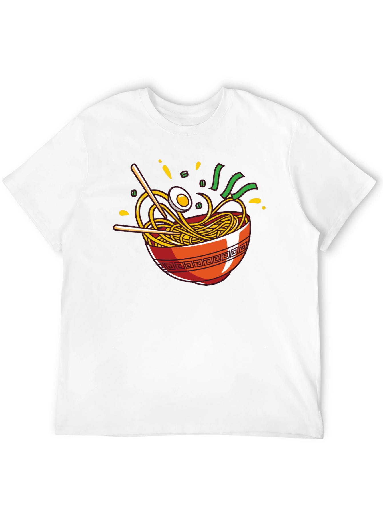 Ramen Bowl Graphic T-Shirt - Casual Crew Neck Tee