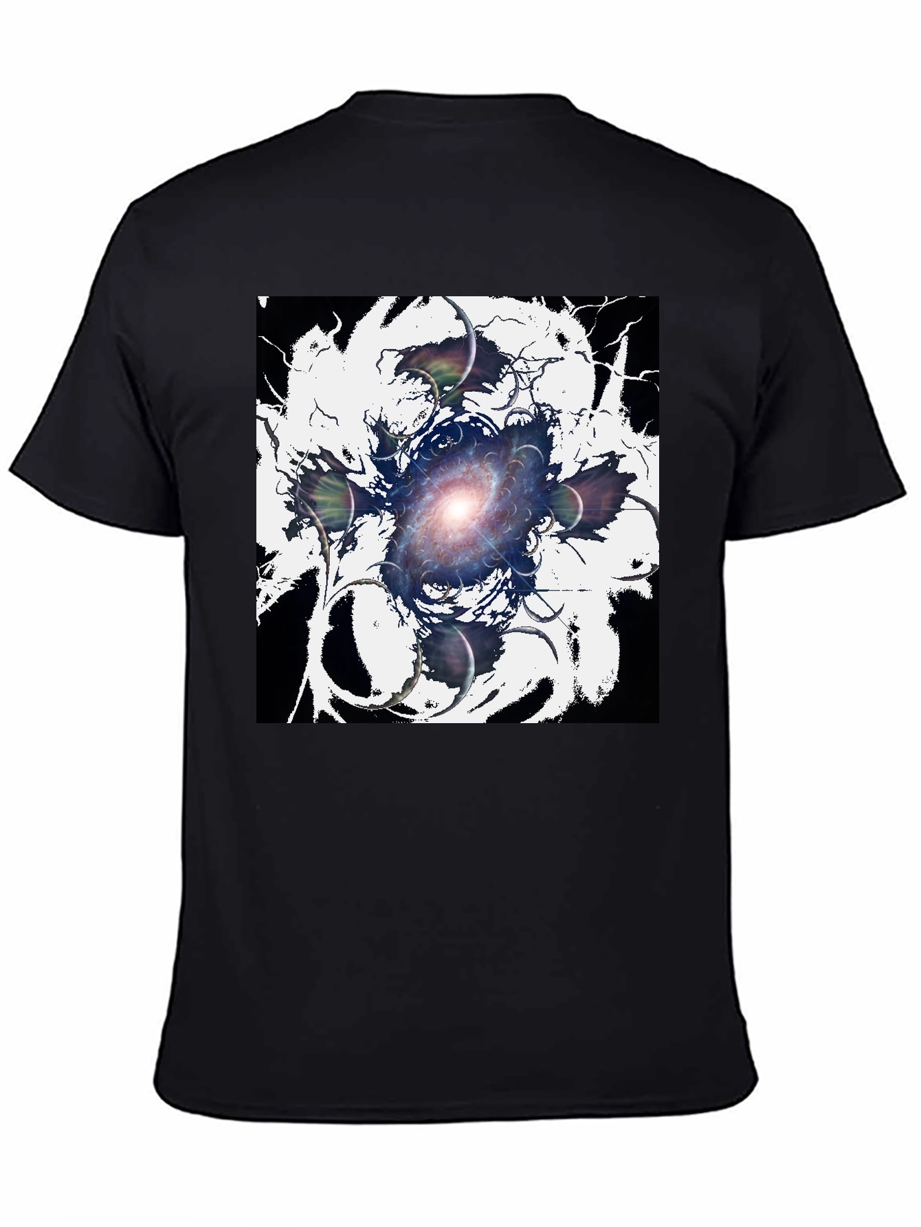 Cosmic Galaxy Graphic Tee - Black
