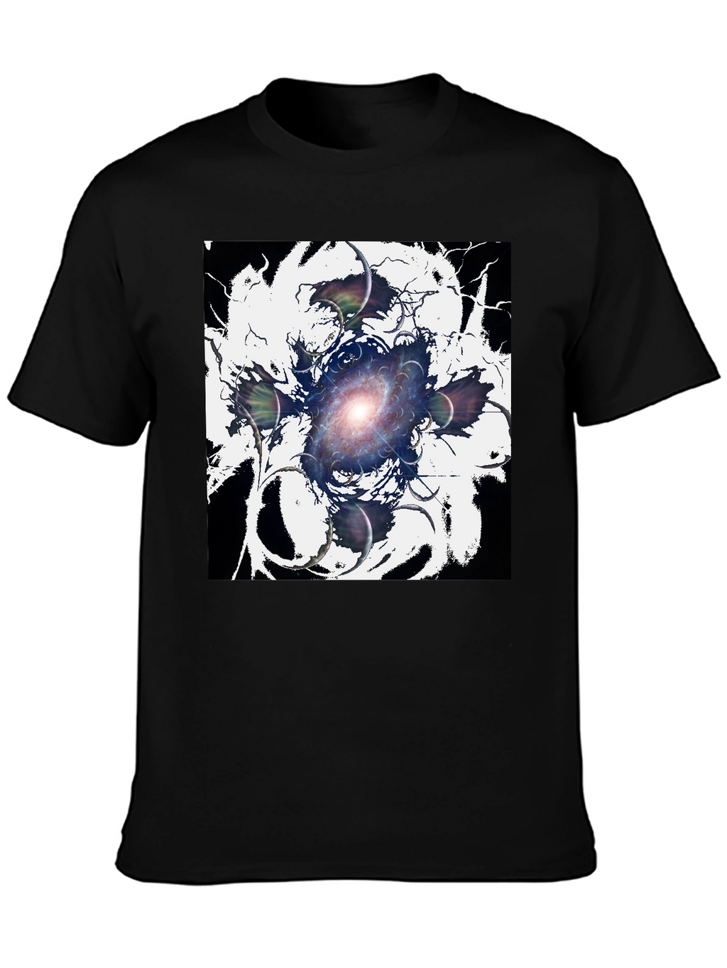 Cosmic Galaxy Graphic Tee - Black