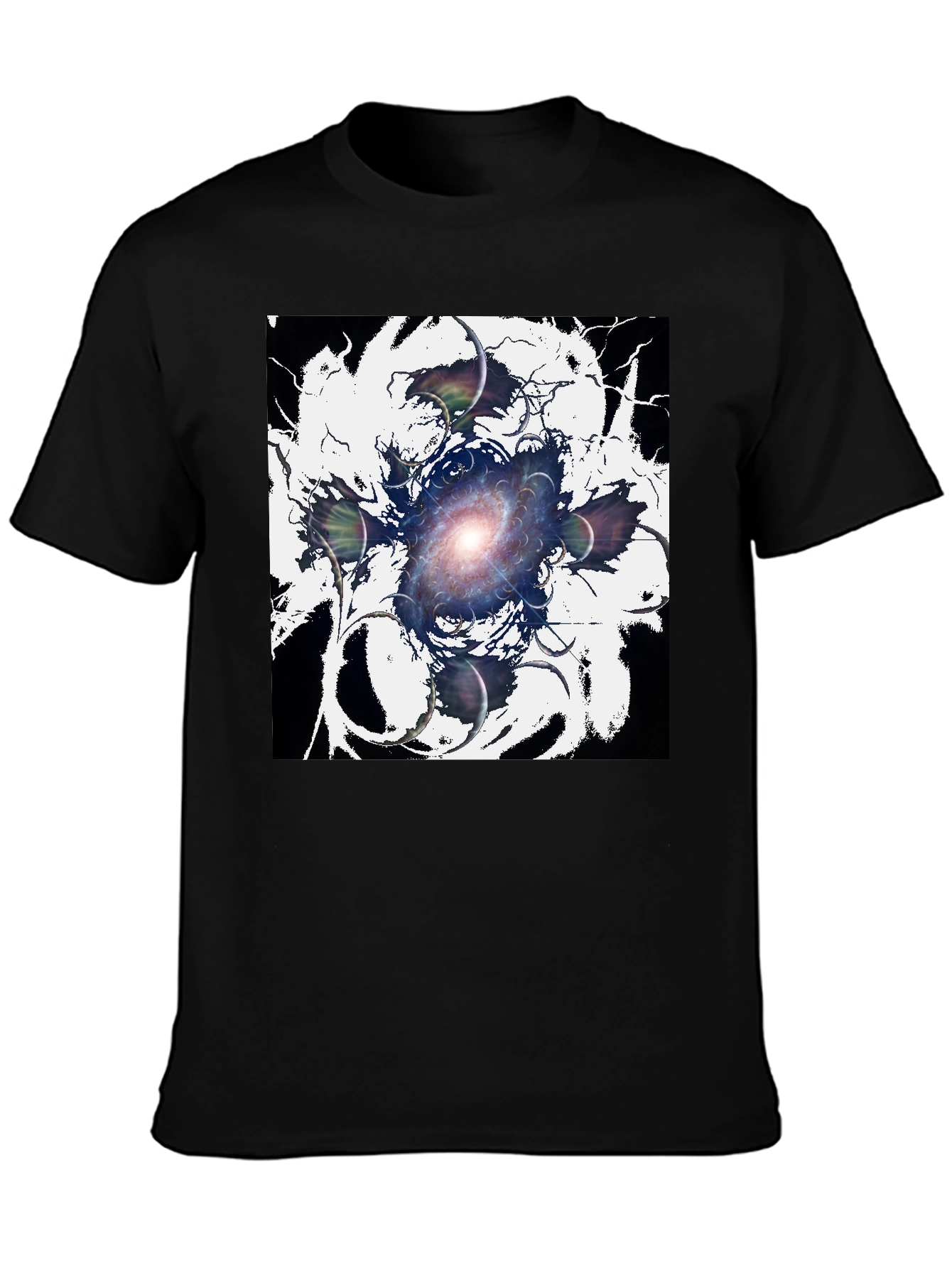 Cosmic Galaxy Graphic Tee - Black