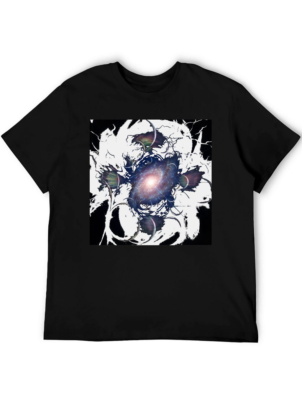 Cosmic Galaxy Graphic Tee - Black