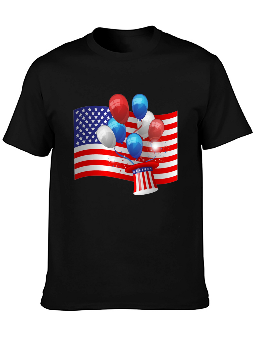Patriotic Balloon USA Flag T-Shirt