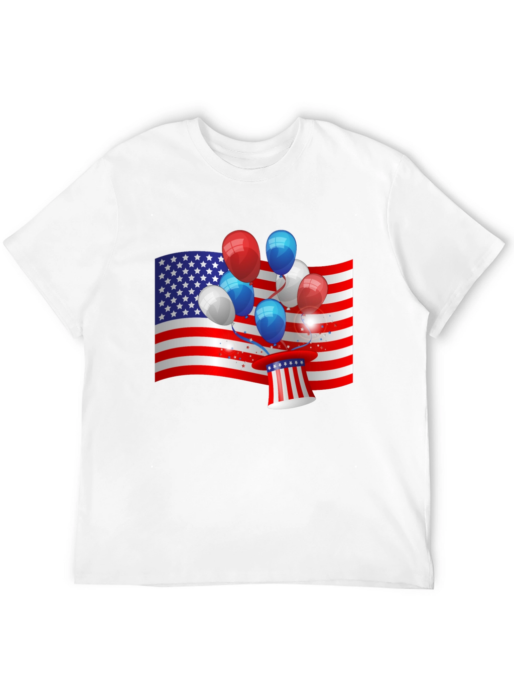 Patriotic Balloon USA Flag T-Shirt