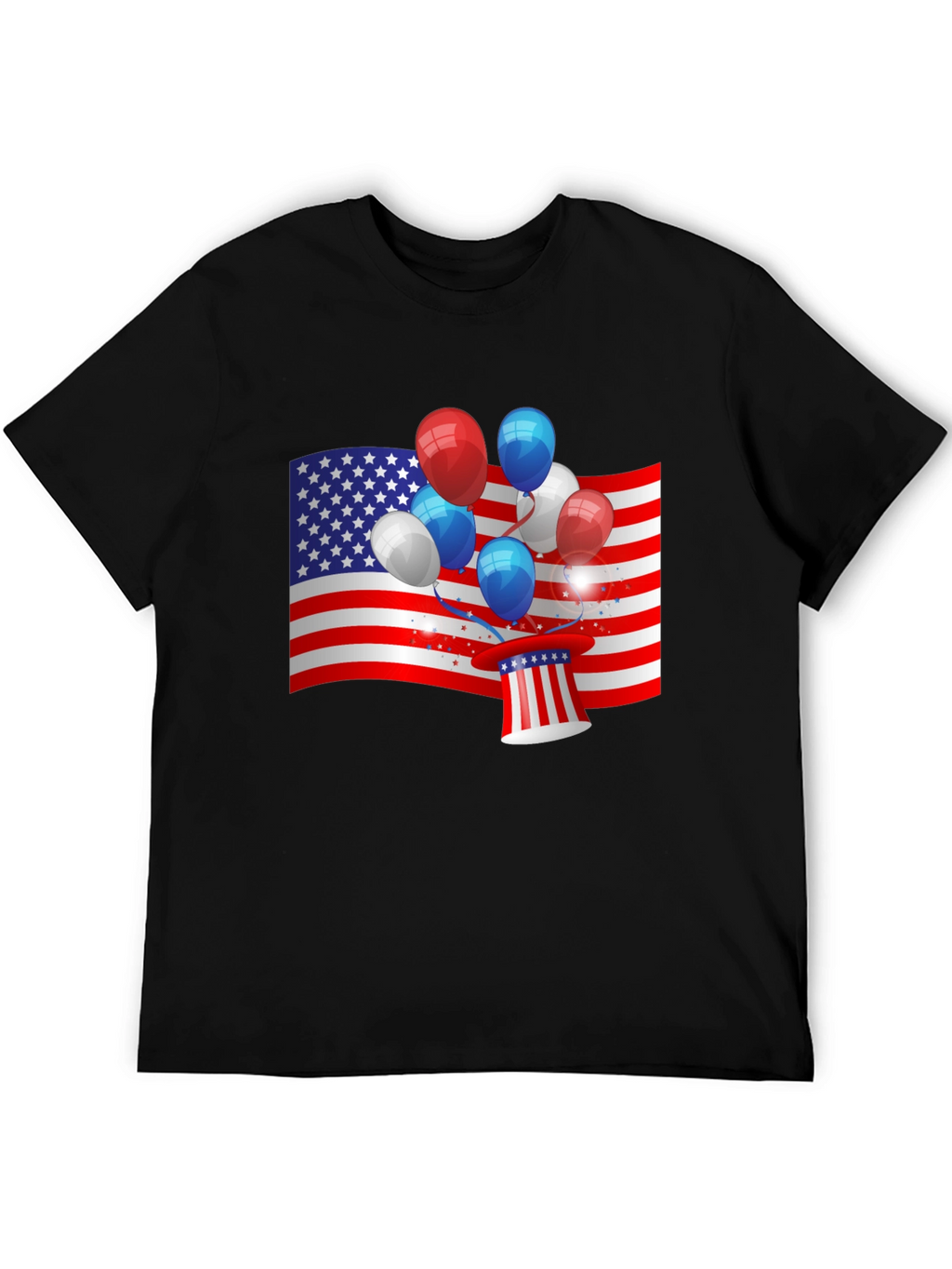 Patriotic Balloon USA Flag T-Shirt