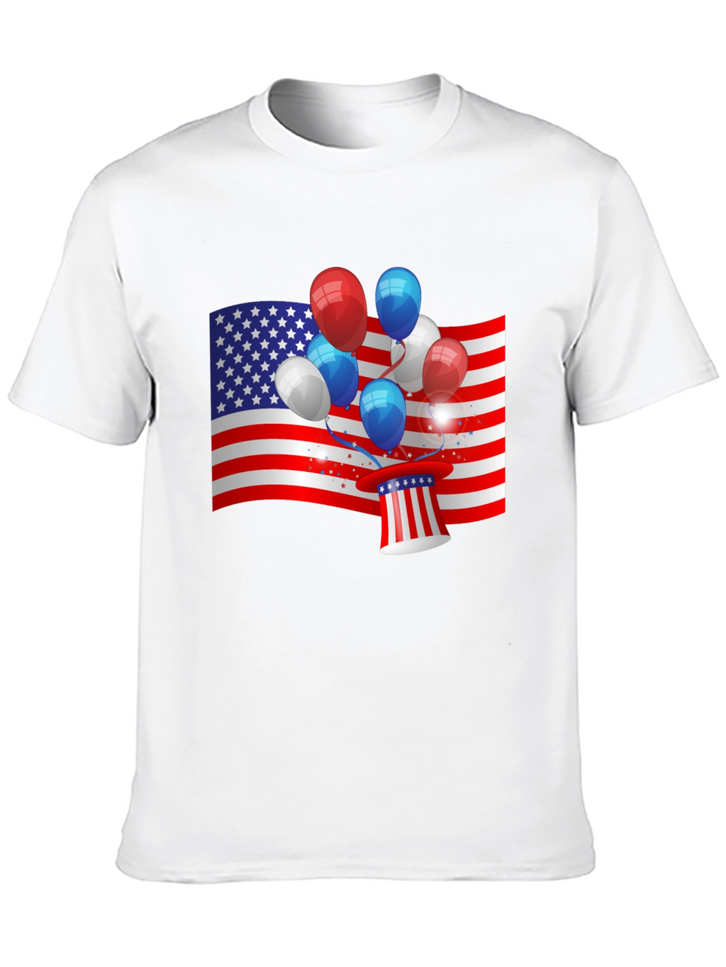 Patriotic Balloon USA Flag T-Shirt