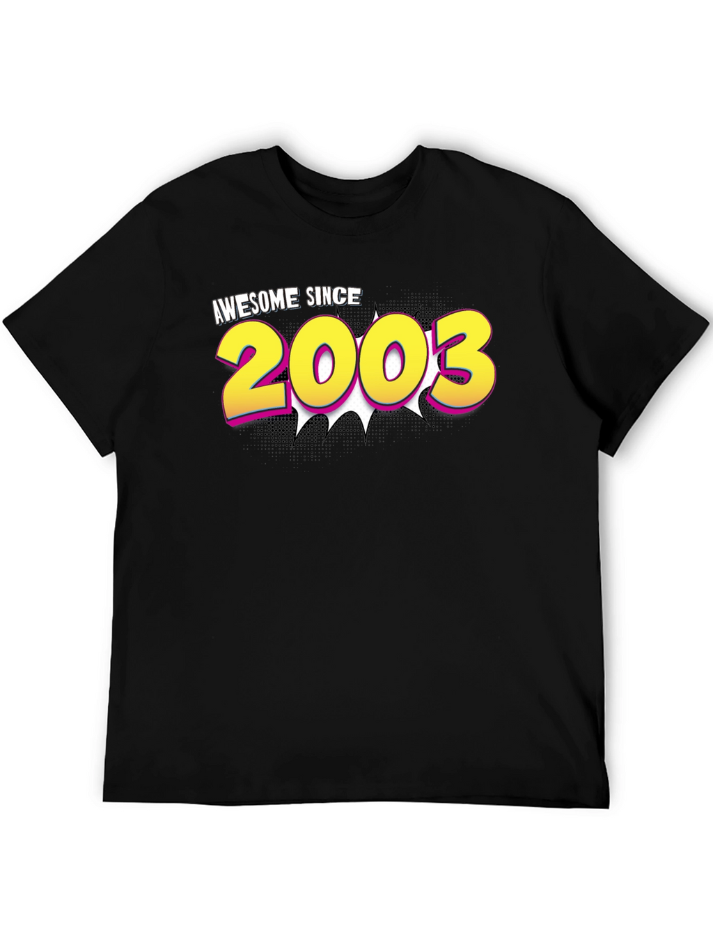 Awesome Since 2003 Graphic Tee - Black Cotton Blend