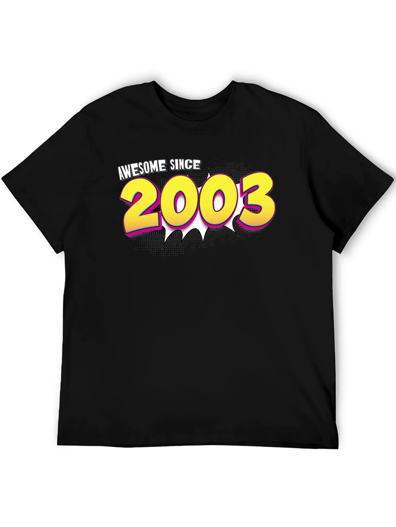 Awesome Since 2003 Graphic Tee - Black Cotton Blend