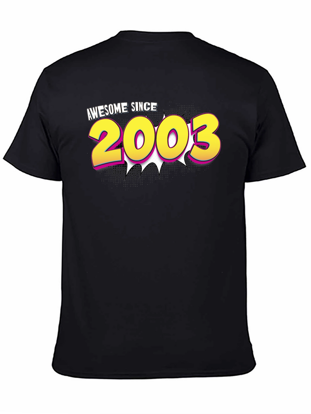Awesome Since 2003 Graphic Tee - Black Cotton Blend