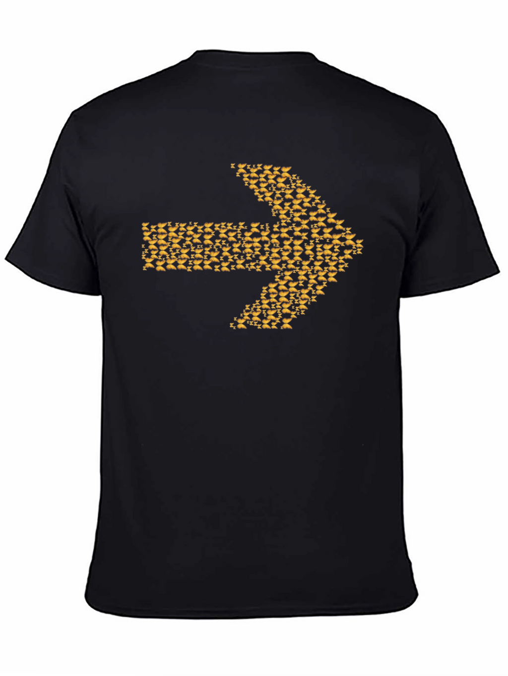 Arrow Graphic Tee - Black Cotton Blend Casual Wear