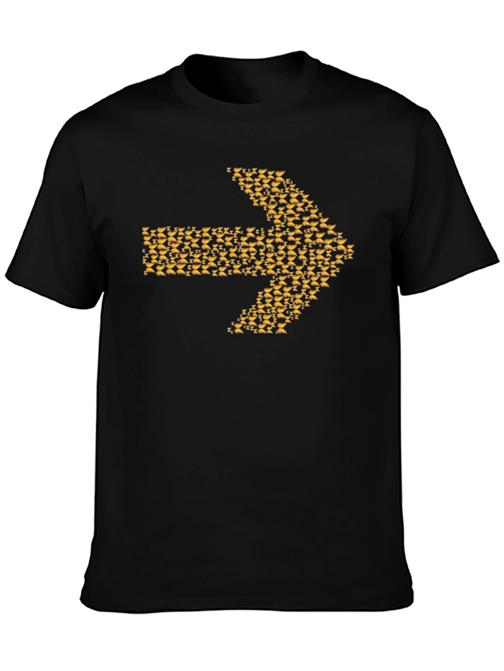 Arrow Graphic Tee - Black Cotton Blend Casual Wear
