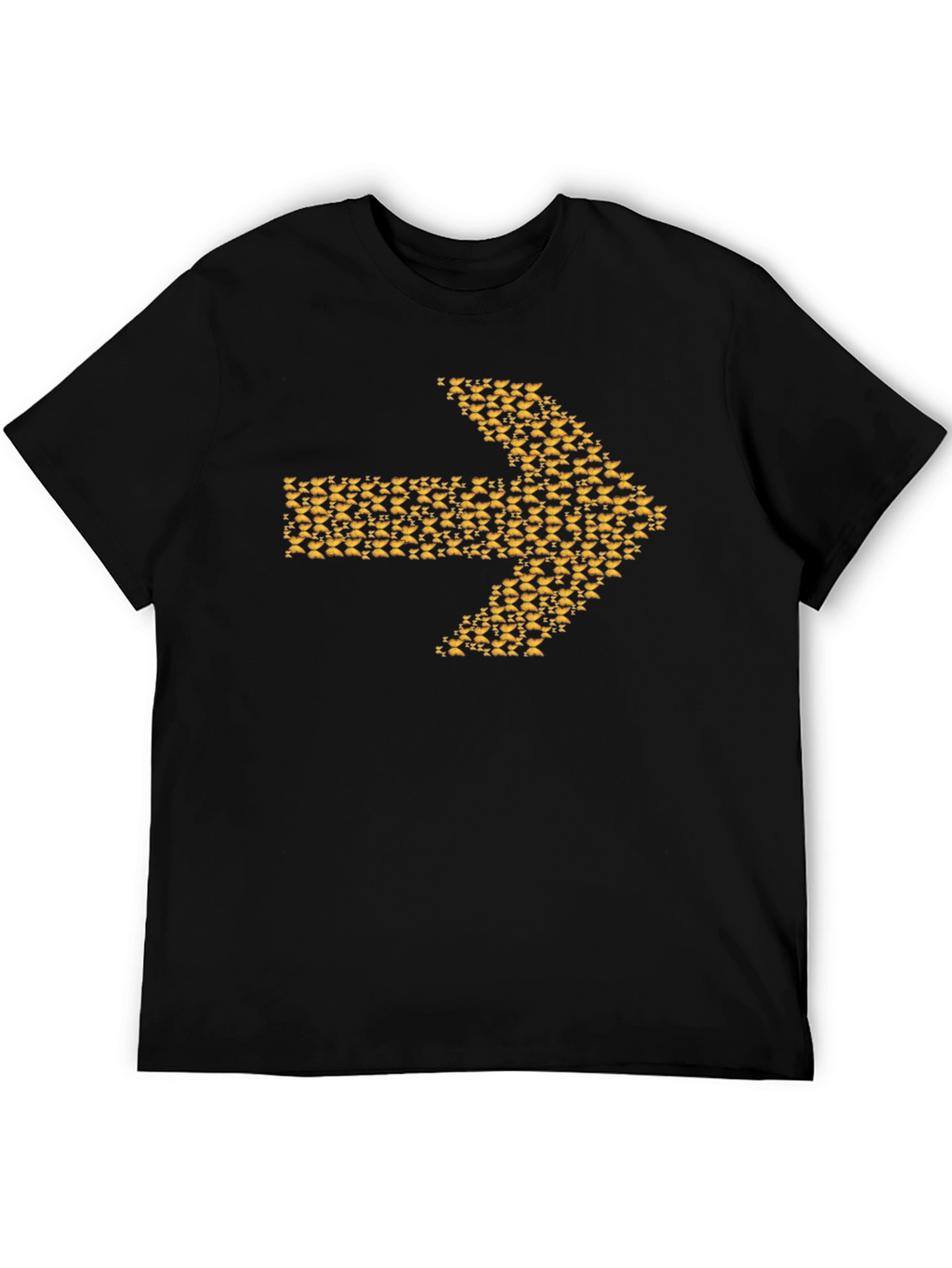Arrow Graphic Tee - Black Cotton Blend Casual Wear