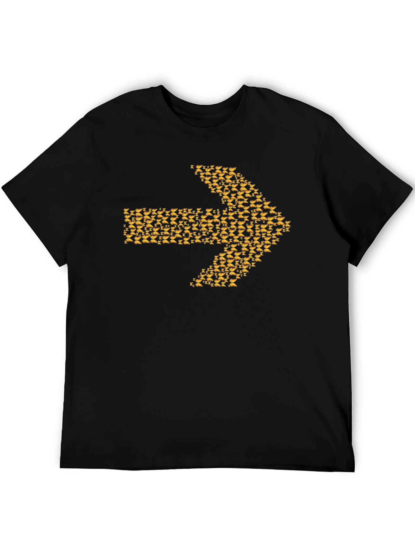 Arrow Graphic Tee - Black Cotton Blend Casual Wear