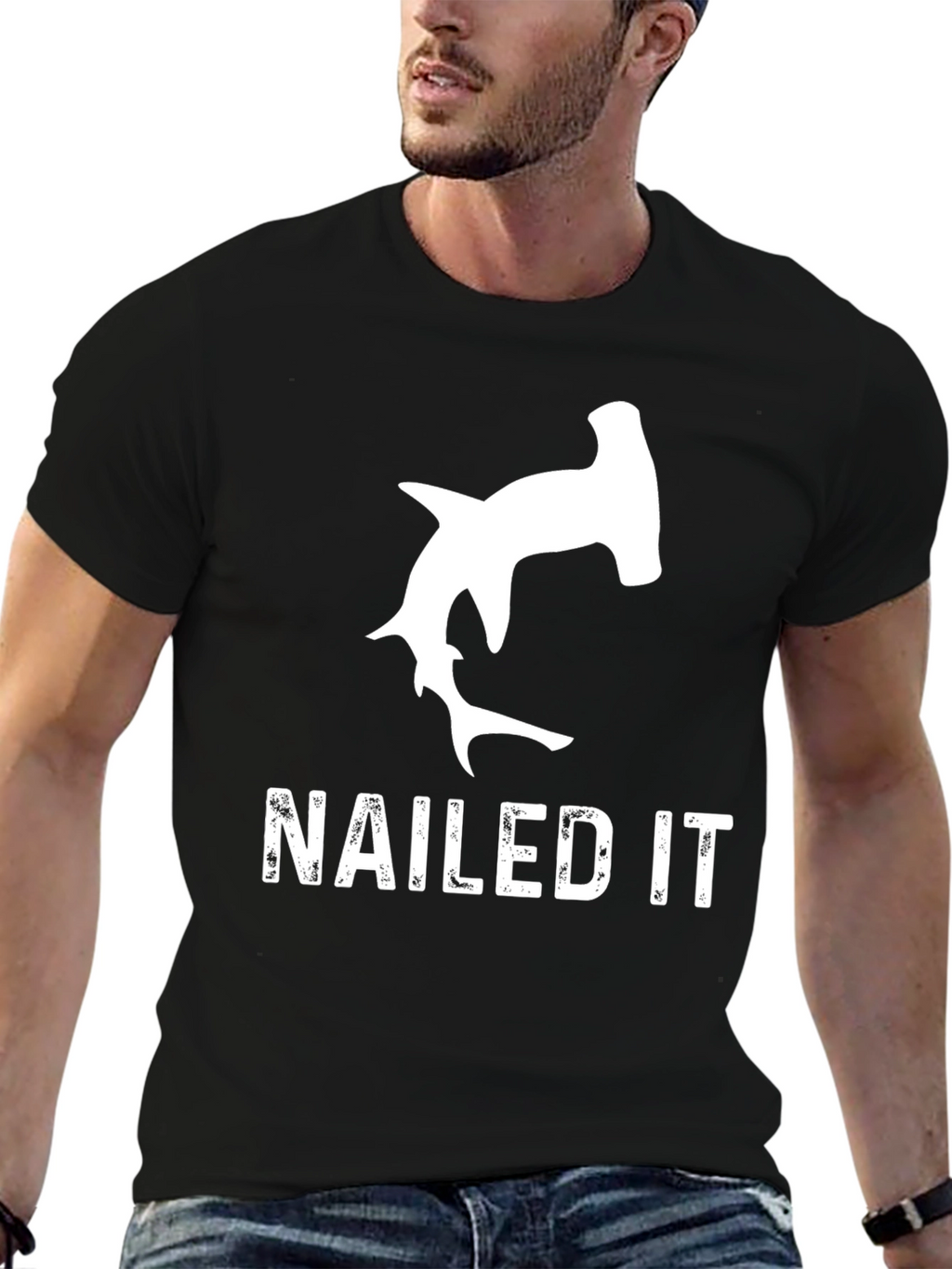 Nailed It Hammerhead Shark Graphic Tee