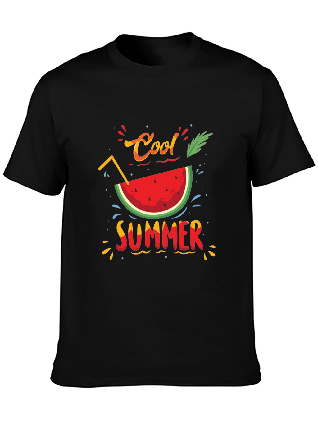 Cool Summer Graphic T-Shirt - Black