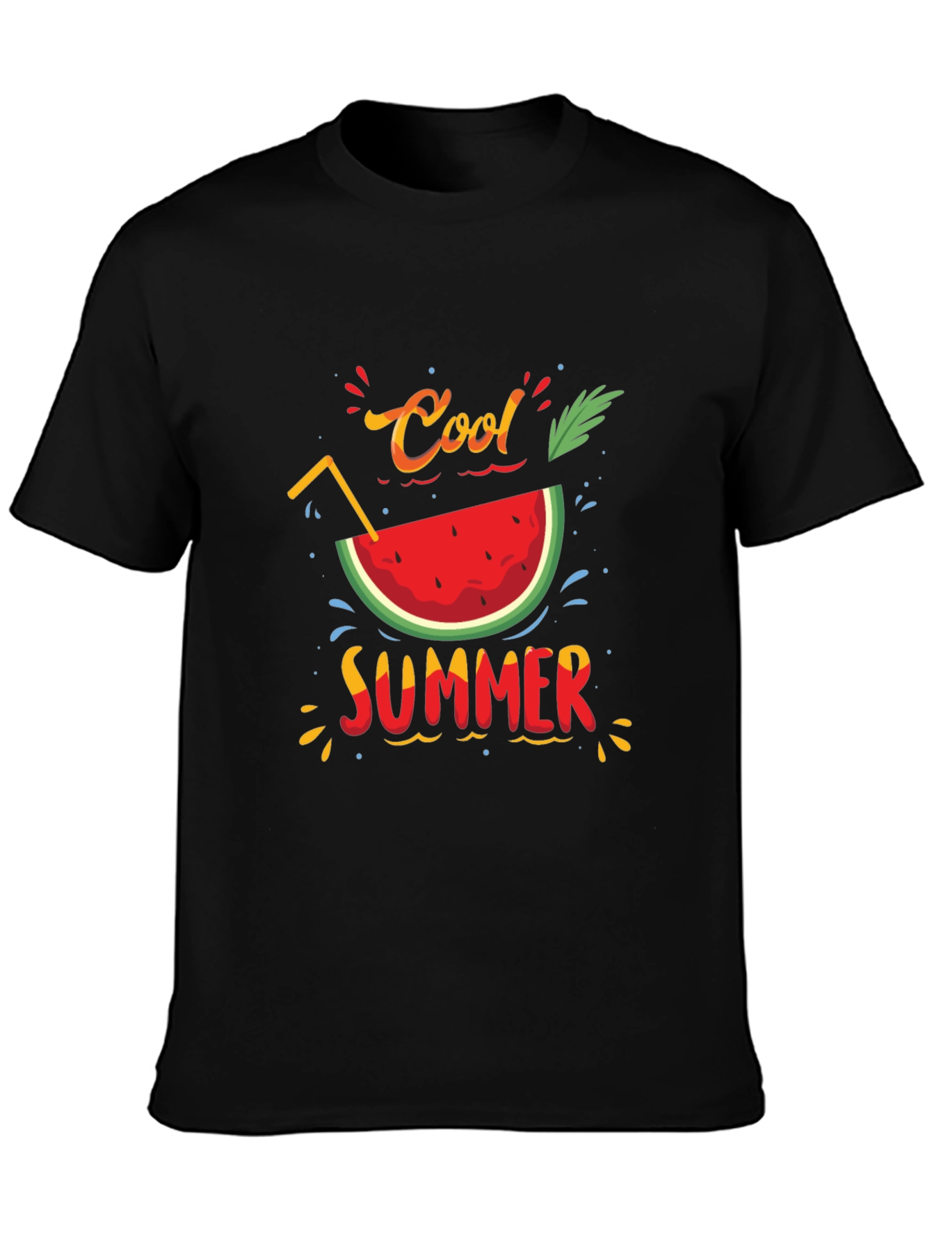 Cool Summer Graphic T-Shirt - Black