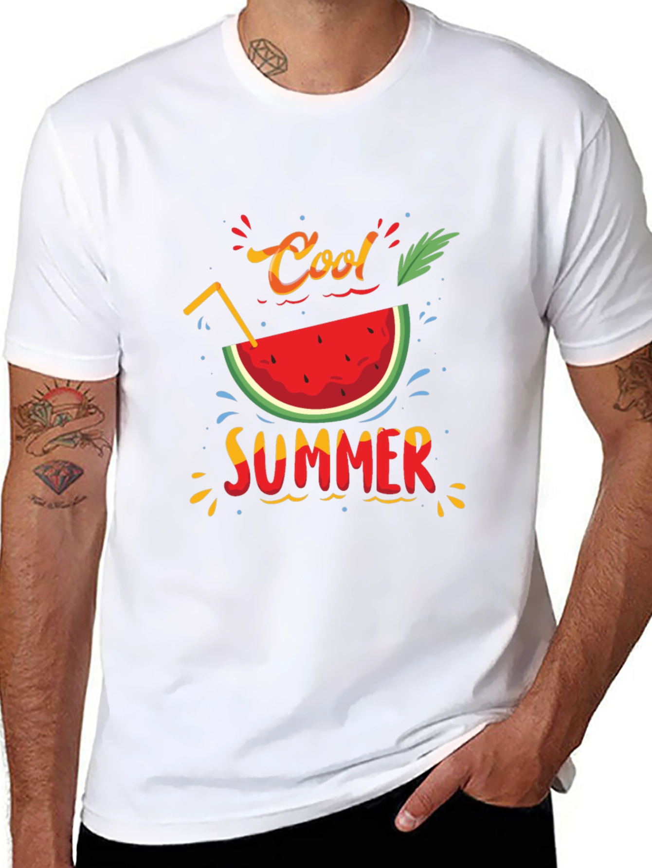 Cool Summer Graphic T-Shirt - Black