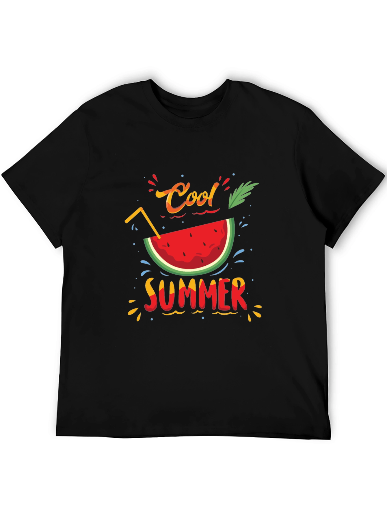 Cool Summer Graphic T-Shirt - Black