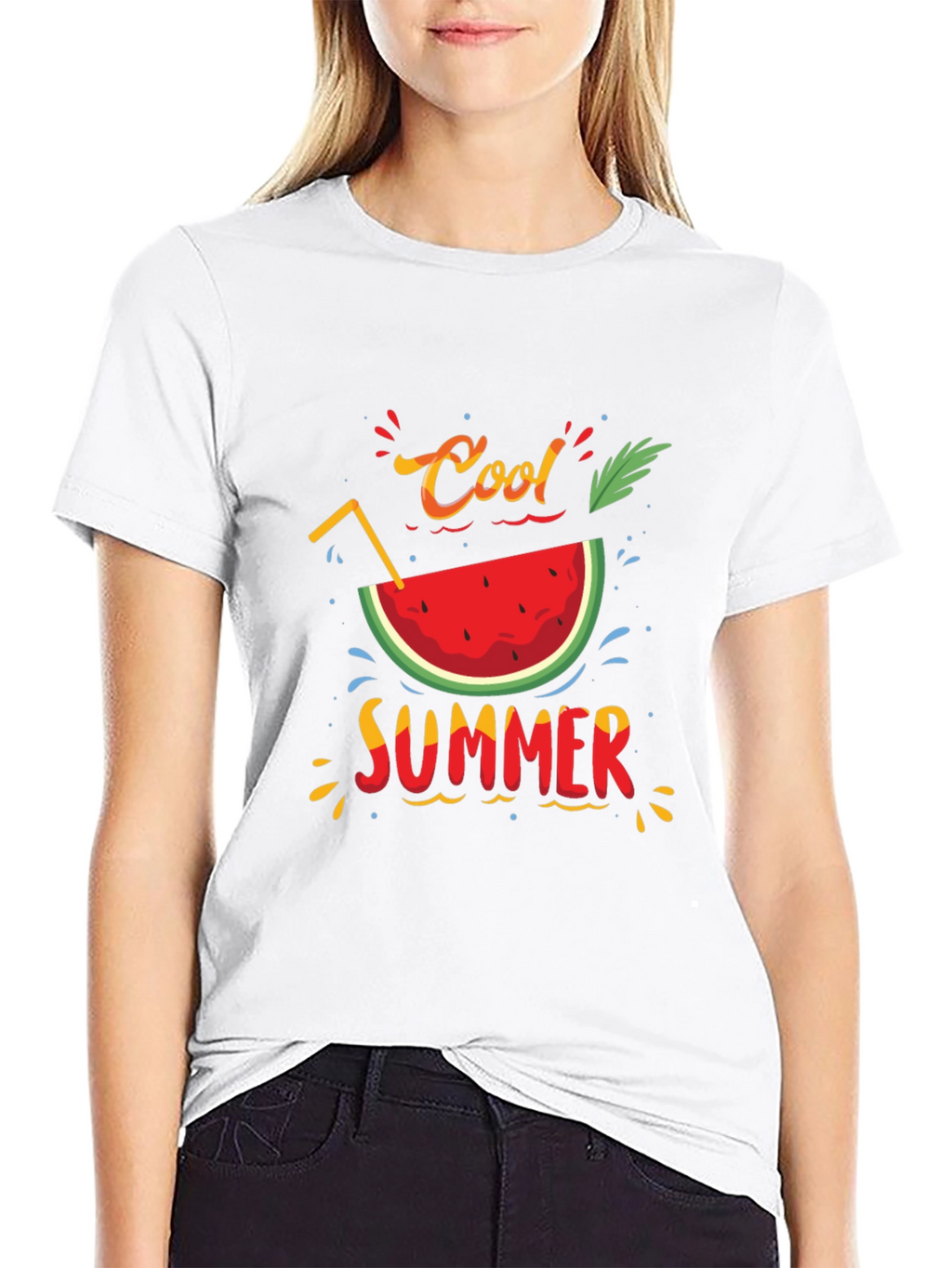 Cool Summer Graphic T-Shirt - Black