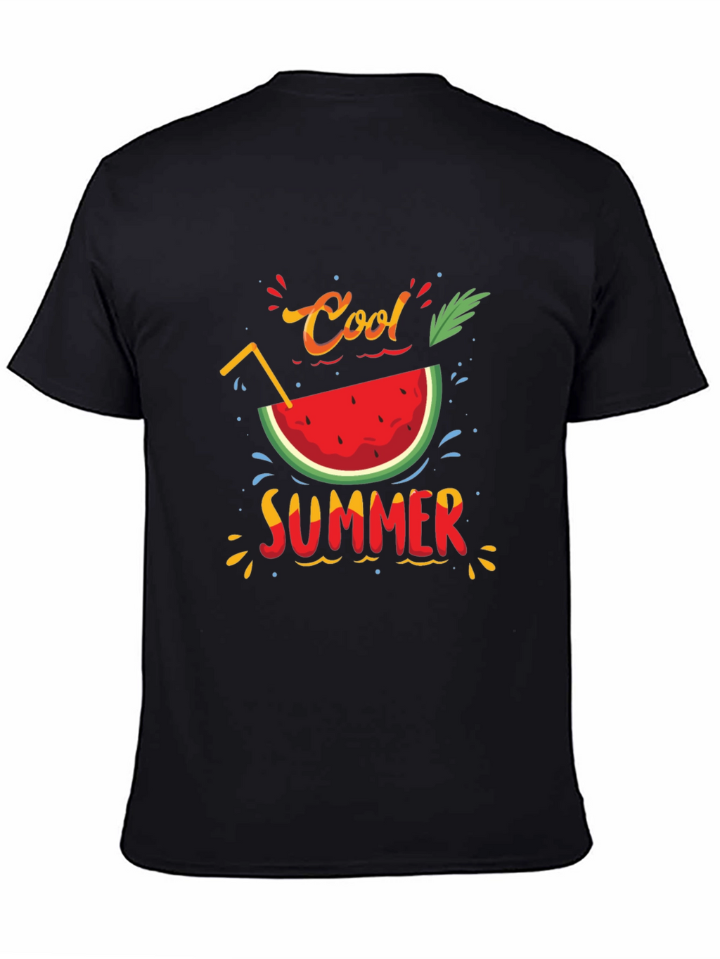 Cool Summer Graphic T-Shirt - Black